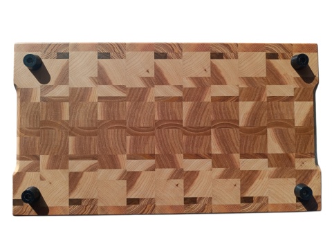 DESKA DO KROJENIA 43x24x4 cm jesion z orzechem na PREZENT PARAPETÓWKĘ