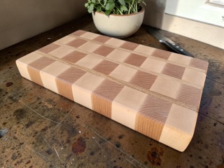 Deska kuchenna sztorcowa 21x35,5x4,3 cm - buk, jawor, dąb