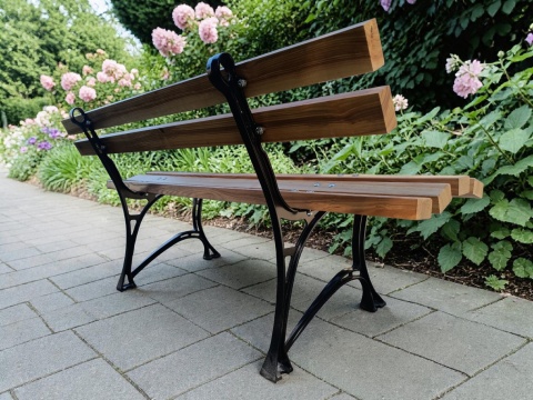 Ławka ogrodowa AluRoyal Plus 150 - jesion, aluminiowe nogi