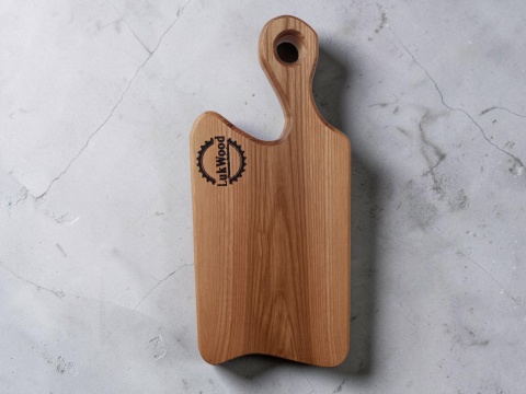 Solidna deska kuchenna z jesiona 44x20x4 cm - masywna, z rączką